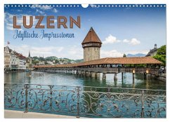 LUZERN Idyllische Impressionen (Wandkalender 2025 DIN A3 quer), CALVENDO Monatskalender