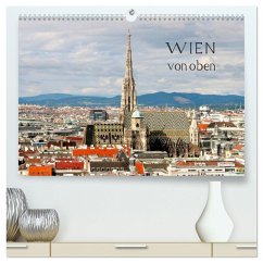 WIEN von oben (hochwertiger Premium Wandkalender 2025 DIN A2 quer), Kunstdruck in Hochglanz - Calvendo;ViennaFrame