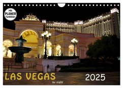 LAS VEGAS - by night (Wandkalender 2025 DIN A4 quer), CALVENDO Monatskalender