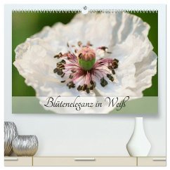 Blüteneleganz in Weiß (hochwertiger Premium Wandkalender 2025 DIN A2 quer), Kunstdruck in Hochglanz