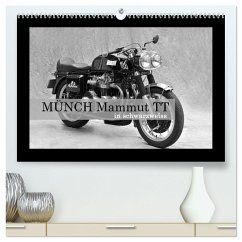 Münch Mammut TT in schwarzweiss (hochwertiger Premium Wandkalender 2025 DIN A2 quer), Kunstdruck in Hochglanz
