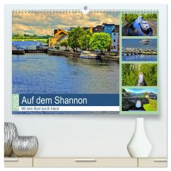 Auf dem Shannon - Mit dem Boot durch Irland (hochwertiger Premium Wandkalender 2025 DIN A2 quer), Kunstdruck in Hochglanz