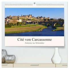 Cite von Carcassonne - Zeitreise ins Mittelalter (hochwertiger Premium Wandkalender 2025 DIN A2 quer), Kunstdruck in Hochglanz