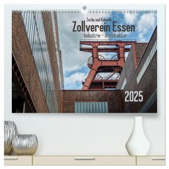 Zeche und Kokerei Zollverein Essen: Industrie-Architektur (hochwertiger Premium Wandkalender 2025 DIN A2 quer), Kunstdruck in Hochglanz - Calvendo;Herm, Olaf