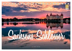 Sachsens Schlösser (Tischkalender 2025 DIN A5 quer), CALVENDO Monatskalender - Calvendo;Becker, Stefan