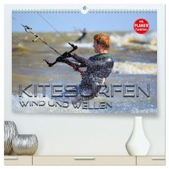 Kitesurfen - Wind und Wellen (hochwertiger Premium Wandkalender 2025 DIN A2 quer), Kunstdruck in Hochglanz - Calvendo;Bleicher, Renate