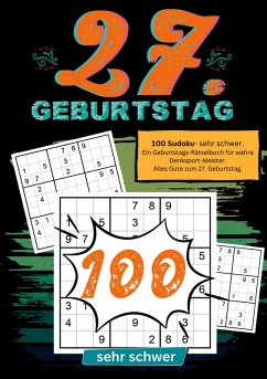 27. Geburtstag- Sudoku Geschenkbuch Cover 27. Geburtstag- Sudoku Geschenkbuch
