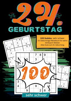 24. Geburtstag- Sudoku Geschenkbuch Cover 24. Geburtstag- Sudoku Geschenkbuch