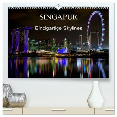 Singapur - Einzigartige Skylines (hochwertiger Premium Wandkalender 2025 DIN A2 quer), Kunstdruck in Hochglanz