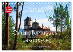 Camino Portugues - Jakobsweg (Tischkalender 2025 DIN A5 quer), CALVENDO Monatskalender