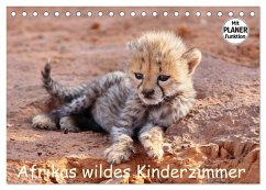 Afrikas wildes Kinderzimmer (Tischkalender 2025 DIN A5 quer), CALVENDO Monatskalender