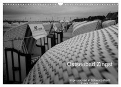 Ostseebad Zingst - Impressionen in Schwarz-Weiß (Wandkalender 2025 DIN A3 quer), CALVENDO Monatskalender - Calvendo;Becker, Frank