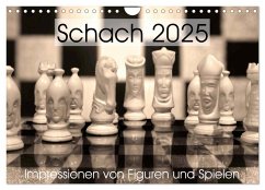 Schach 2025. Impressionen von Figuren und Spielen (Wandkalender 2025 DIN A4 quer), CALVENDO Monatskalender - Calvendo;Lehmann, Steffani