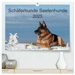 Schäferhunde Seelenhunde (hochwertiger Premium Wandkalender 2025 DIN A2 quer), Kunstdruck in Hochglanz