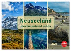 Neuseeland - atemberaubend schön (Wandkalender 2025 DIN A2 quer), CALVENDO Monatskalender