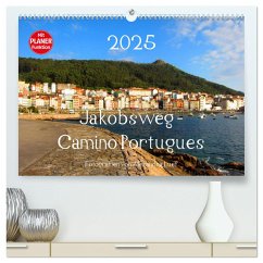 Jakobsweg - Camino Portugues (hochwertiger Premium Wandkalender 2025 DIN A2 quer), Kunstdruck in Hochglanz