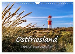 OSTFRIESLAND Strand und Mee(h)r (Wandkalender 2025 DIN A4 quer), CALVENDO Monatskalender