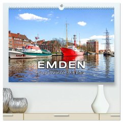 EMDEN Seehafenstadt mit Flair (hochwertiger Premium Wandkalender 2025 DIN A2 quer), Kunstdruck in Hochglanz