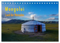Mongolei - Land der Nomaden (Tischkalender 2025 DIN A5 quer), CALVENDO Monatskalender