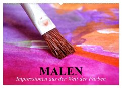 Malen. Impressionen aus der Welt der Farben (Wandkalender 2025 DIN A2 quer), CALVENDO Monatskalender