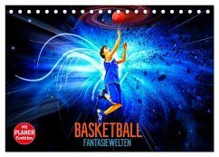 Basketball Fantasiewelten (Tischkalender 2025 DIN A5 quer), CALVENDO Monatskalender