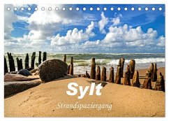 Sylt - Strandspaziergang (Tischkalender 2025 DIN A5 quer), CALVENDO Monatskalender