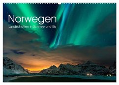 Norwegen, Landschaften in Schnee und Eis (Wandkalender 2025 DIN A2 quer), CALVENDO Monatskalender