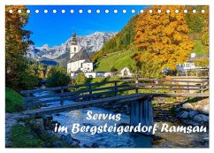 Servus im Bergsteigerdorf Ramsau (Tischkalender 2025 DIN A5 quer), CALVENDO Monatskalender