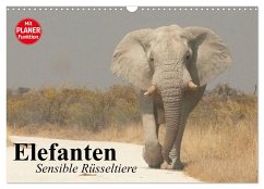 Elefanten. Sensible Rüsseltiere (Wandkalender 2025 DIN A3 quer), CALVENDO Monatskalender