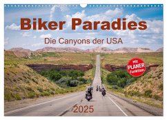 Biker Paradies - Die Canyons der USA (Wandkalender 2025 DIN A3 quer), CALVENDO Monatskalender