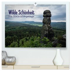 Wilde Schönheit - Das Elbsandsteingebirge (hochwertiger Premium Wandkalender 2025 DIN A2 quer), Kunstdruck in Hochglanz