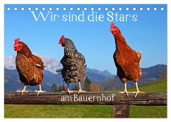 Wir sind die Stars am Bauernhof (Tischkalender 2025 DIN A5 quer), CALVENDO Monatskalender - Calvendo;Kramer, Christa
