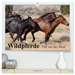 Wildpferde. Frei wie der Wind (hochwertiger Premium Wandkalender 2025 DIN A2 quer), Kunstdruck in Hochglanz - Calvendo;Stanzer, Elisabeth