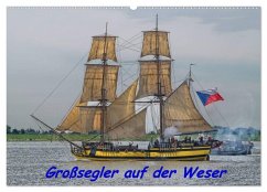 Großsegler auf der Weser (Wandkalender 2025 DIN A2 quer), CALVENDO Monatskalender - Calvendo;Morgenroth, Peter