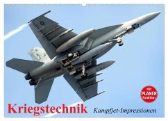 Kriegstechnik. Kampfjet-Impressionen (Wandkalender 2025 DIN A2 quer), CALVENDO Monatskalender