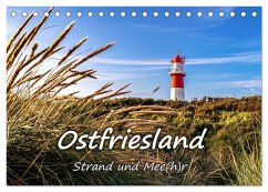 OSTFRIESLAND Strand und Mee(h)r (Tischkalender 2025 DIN A5 quer), CALVENDO Monatskalender