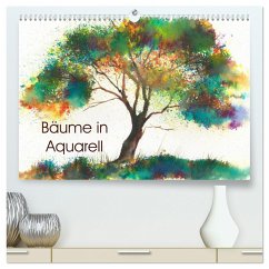 Bäume in Aquarell (hochwertiger Premium Wandkalender 2025 DIN A2 quer), Kunstdruck in Hochglanz - Calvendo;Krause, Jitka