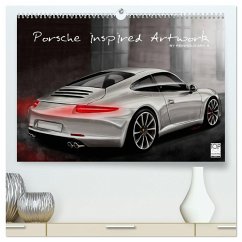 Porsche inspired Artwork by Reinhold Art´s (hochwertiger Premium Wandkalender 2025 DIN A2 quer), Kunstdruck in Hochglanz - Calvendo;Autodisegno, Reinhold