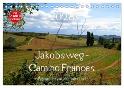 Jakobsweg - Camino Frances (Tischkalender 2025 DIN A5 quer), CALVENDO Monatskalender
