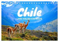 Chile - Land voller Kontraste (Tischkalender 2025 DIN A5 quer), CALVENDO Monatskalender