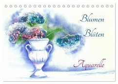 Blumen Blüten Aquarelle (Tischkalender 2025 DIN A5 quer), CALVENDO Monatskalender - Calvendo;Krause, Jitka