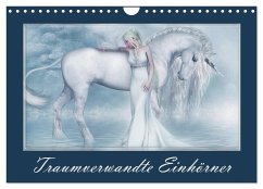 Traumverwandte Einhörner (Wandkalender 2025 DIN A4 quer), CALVENDO Monatskalender - Calvendo;Tiettje, Andrea