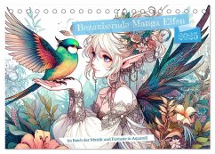 Bezaubernde Manga Elfen (Tischkalender 2025 DIN A5 quer), CALVENDO Monatskalender