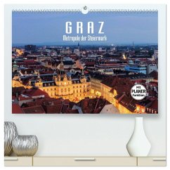 Graz - Metropole der Steiermark (hochwertiger Premium Wandkalender 2025 DIN A2 quer), Kunstdruck in Hochglanz