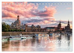 Dresden: Impressionen aus Stadt und Umgebung (Tischkalender 2025 DIN A5 quer), CALVENDO Monatskalender