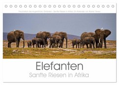 Elefanten - Sanfte Riesen in Afrika (Tischkalender 2025 DIN A5 quer), CALVENDO Monatskalender