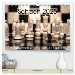 Schach 2025. Impressionen von Figuren und Spielen (hochwertiger Premium Wandkalender 2025 DIN A2 quer), Kunstdruck in Hochglanz - Calvendo;Lehmann, Steffani