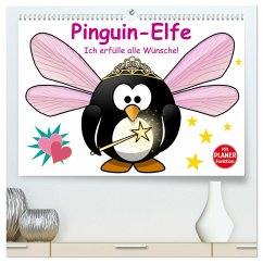 Pinguin-Elfe (hochwertiger Premium Wandkalender 2025 DIN A2 quer), Kunstdruck in Hochglanz