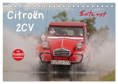 Citroën 2CV - Ente rot (Tischkalender 2025 DIN A5 quer), CALVENDO Monatskalender