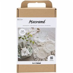 Creativ Company DIY Sets Macramé Kreativ Set Macramé, Creme, Tischdeko, Kreativ Box